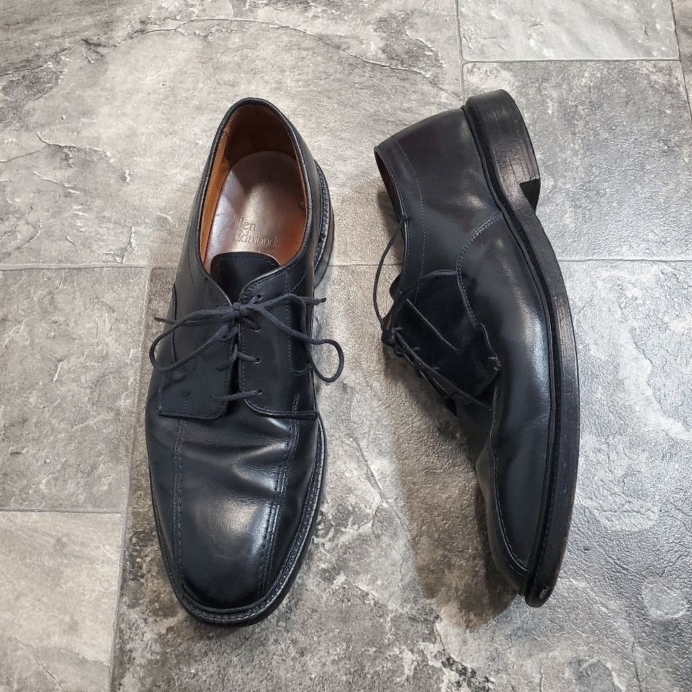 Allen Edmonds‎ Hillcrest Black Leather Bicycle Toe Derby Oxford Dress Shoe 11.5